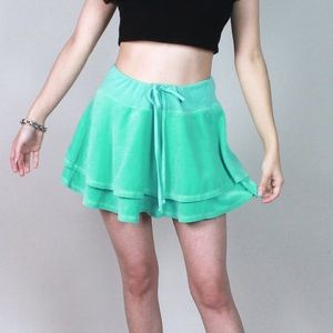Juicy Couture Blue Velour Mini Skirt